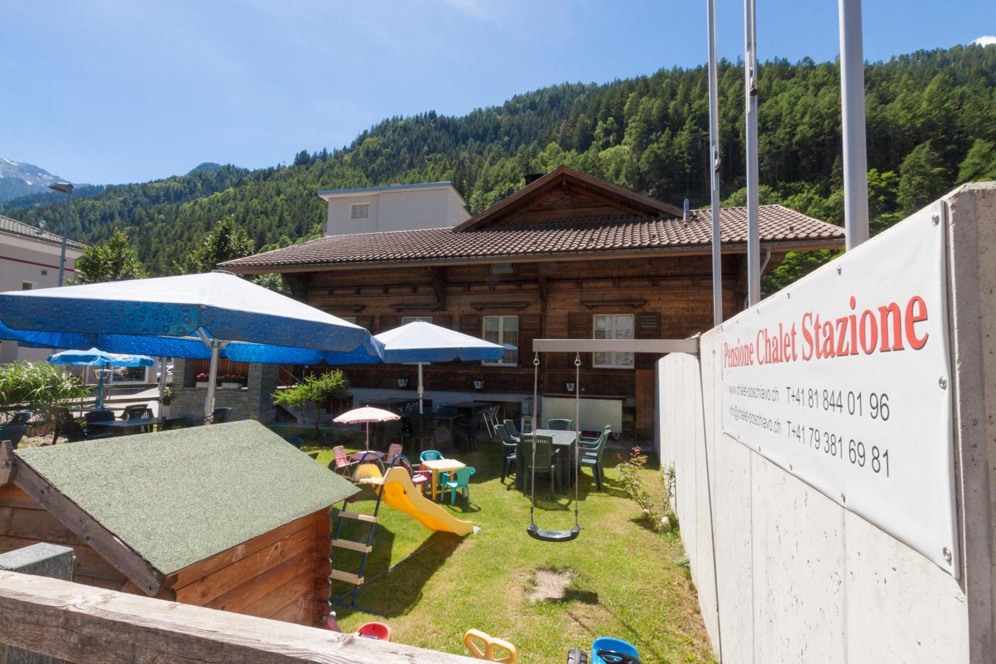 Ristorante Pensione Chalet Stazione Poschiavo Luaran gambar